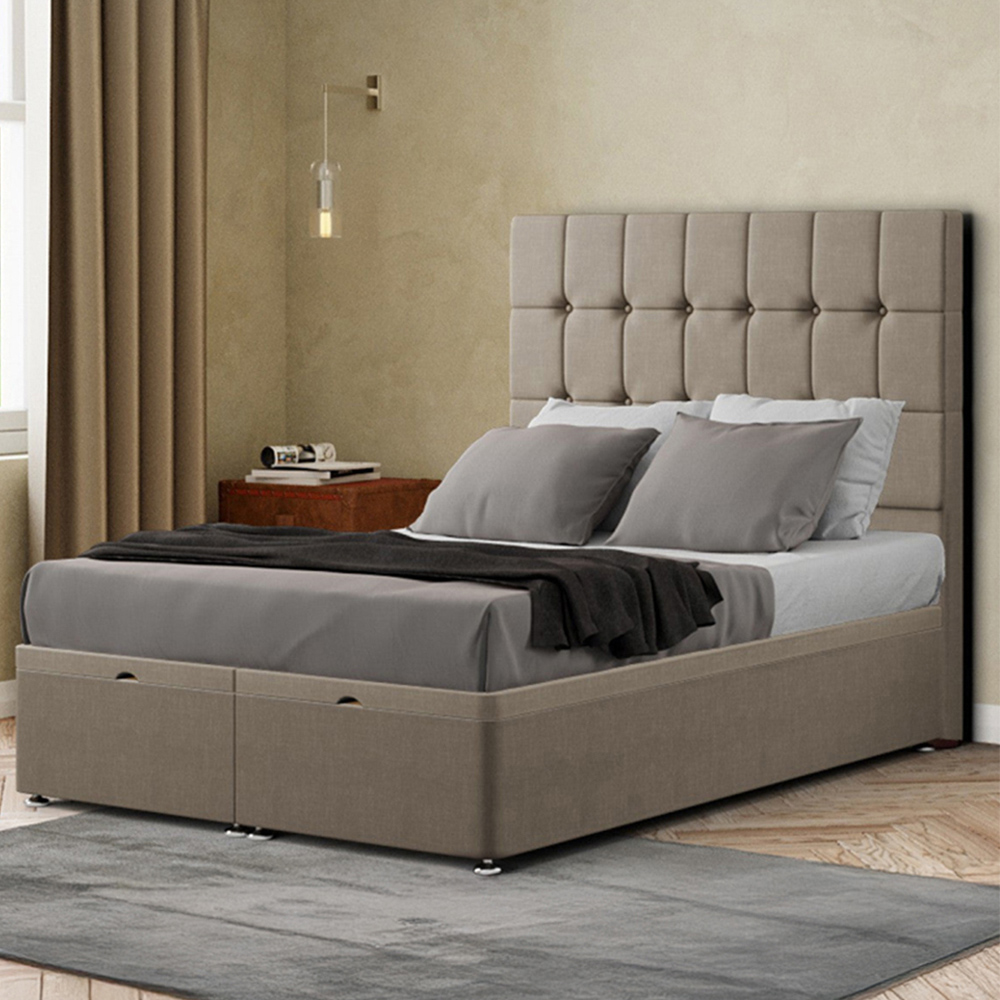 Portland Venezia Single Mink Malham Weave Ottoman Bed with Headboard Image 1