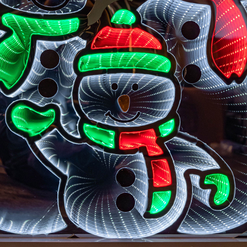 Samuel Alexander Standing Snowmen Family Infinity Christmas Decoration on Metal Base 65cm Image 5