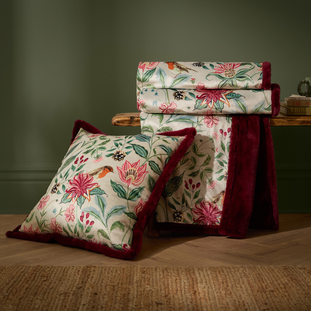 Wylder Nature Multicolour Beatrice Printed Velvet Reversible Throw 130 x 180cm Image 5