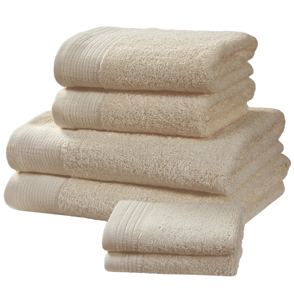 Rapport Home Chatsworth Super Soft 600gsm Combed Cotton Biscuit Hand Towel Image 1