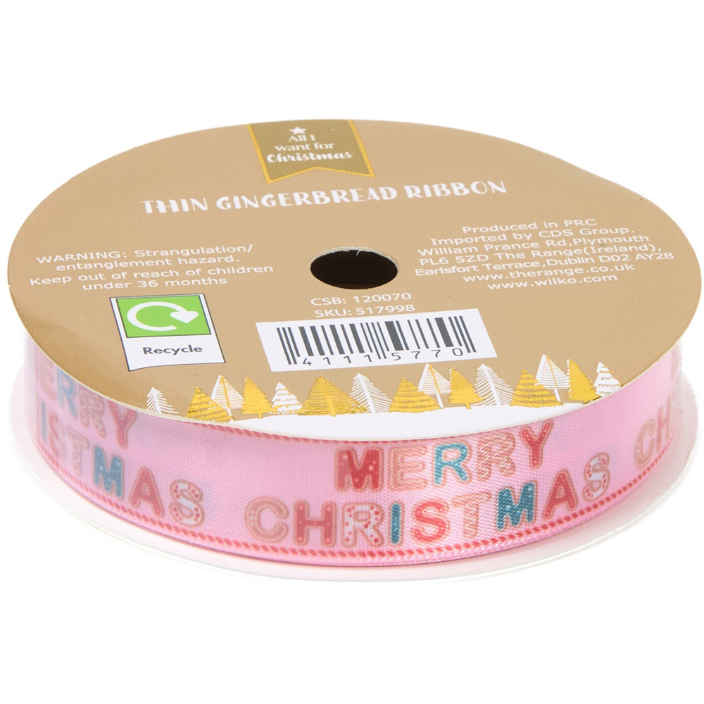 Thin Gingerbread Decorating Ribbon Image 5