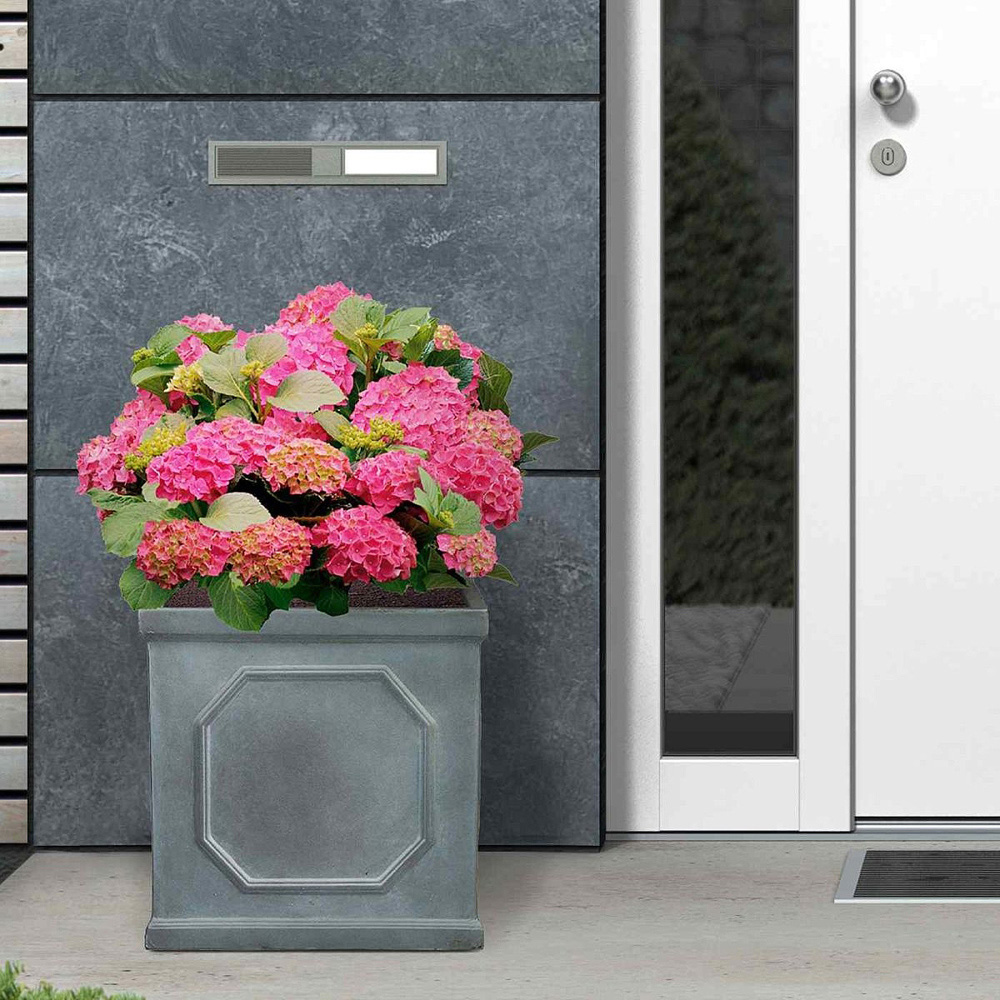 wilko Chelsea Grey Light Stone Outdoor Planter 38cm Image 2