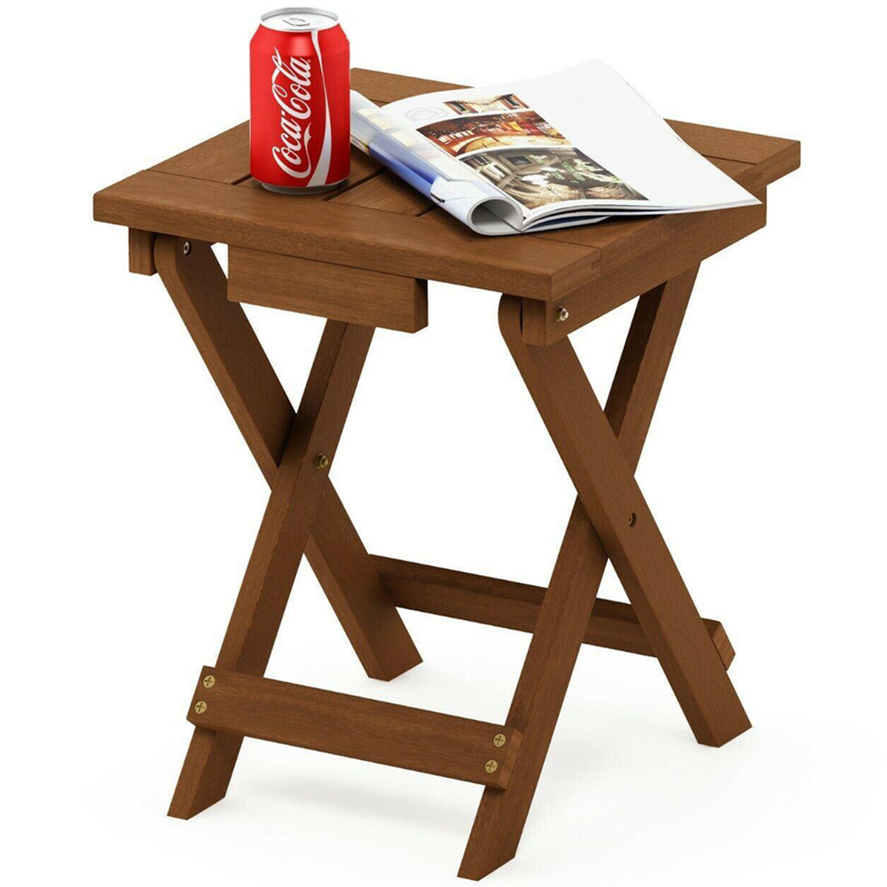 Walplus Tioman Natural Hardwood Adirondack Folding Table Image 4
