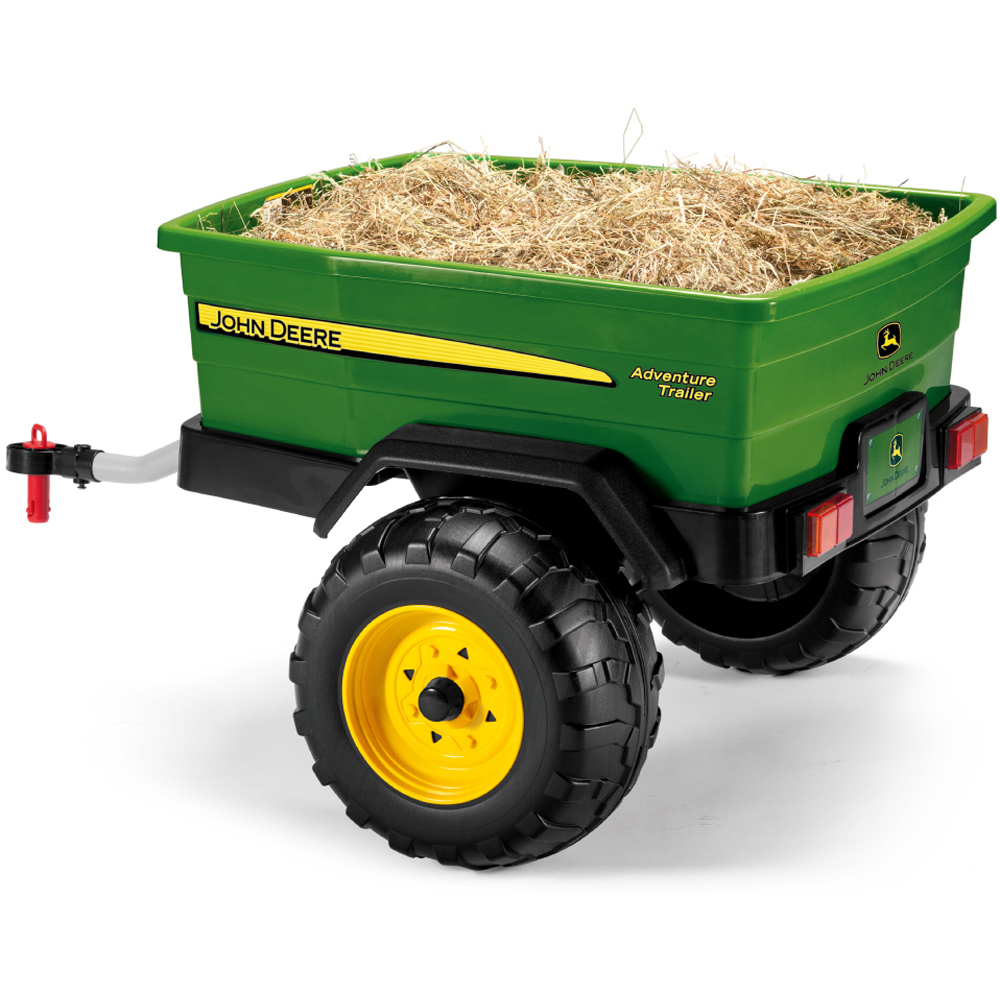 PEG John Deere Adventure Ride-On Trailer Green and Yellow Image 3