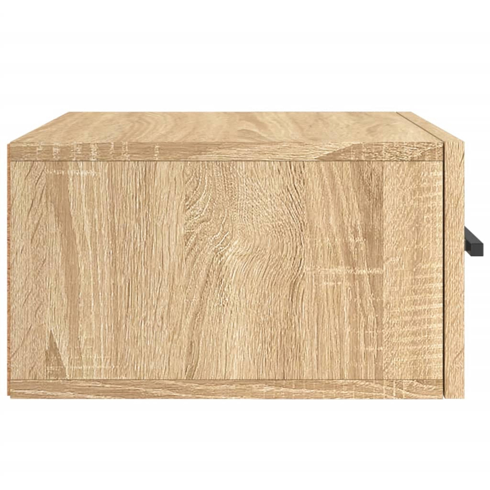 vidaXL Singe Drawer Sonoma Oak Wall Mounted Bedside Table Image 7
