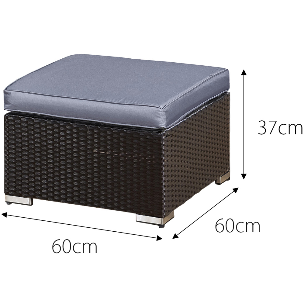 Oseasons Acorn 5 Seater Black Rattan Lounge Sofa Set Image 5