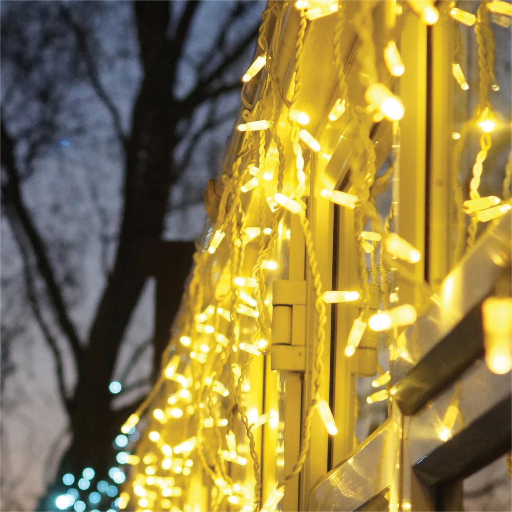 Eagle Connect 480 Warm White LED White Icicle Light 20m Image 1