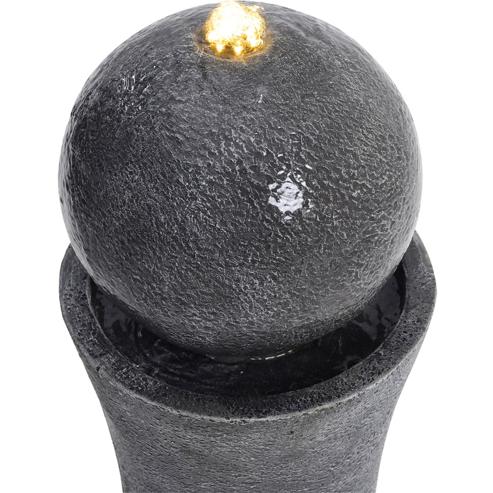 Living and Home Cylindrical Water Polo Fountain with Warm Light Image 3