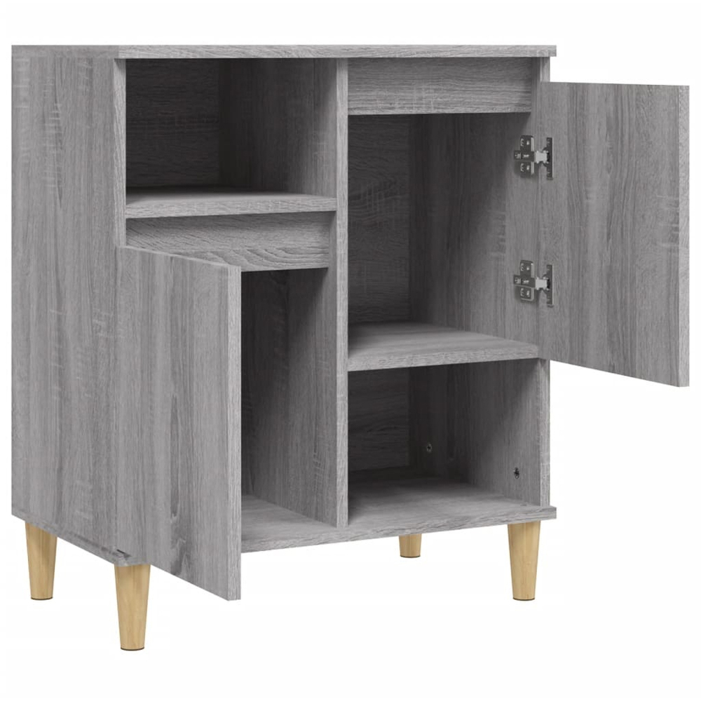 vidaXL 2 Door 2 Shelf Grey Sonoma Wooden Sideboard Image 5