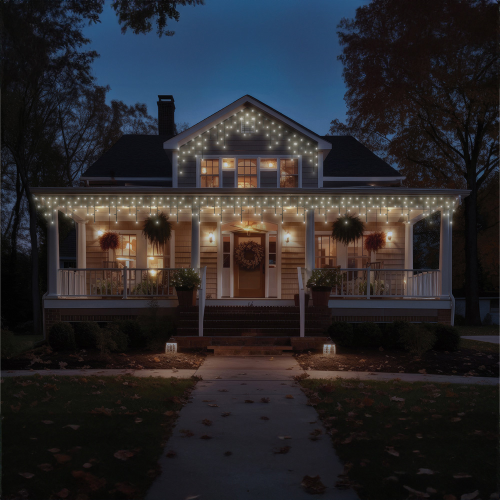 Eagle Connect Cool White LED Black Icicle Light 17m Image 3