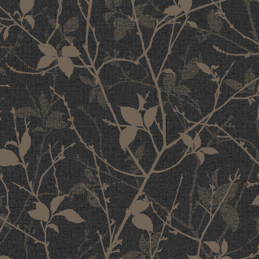 Boutique Belle Charcoal and Gold Wallpaper Image 1