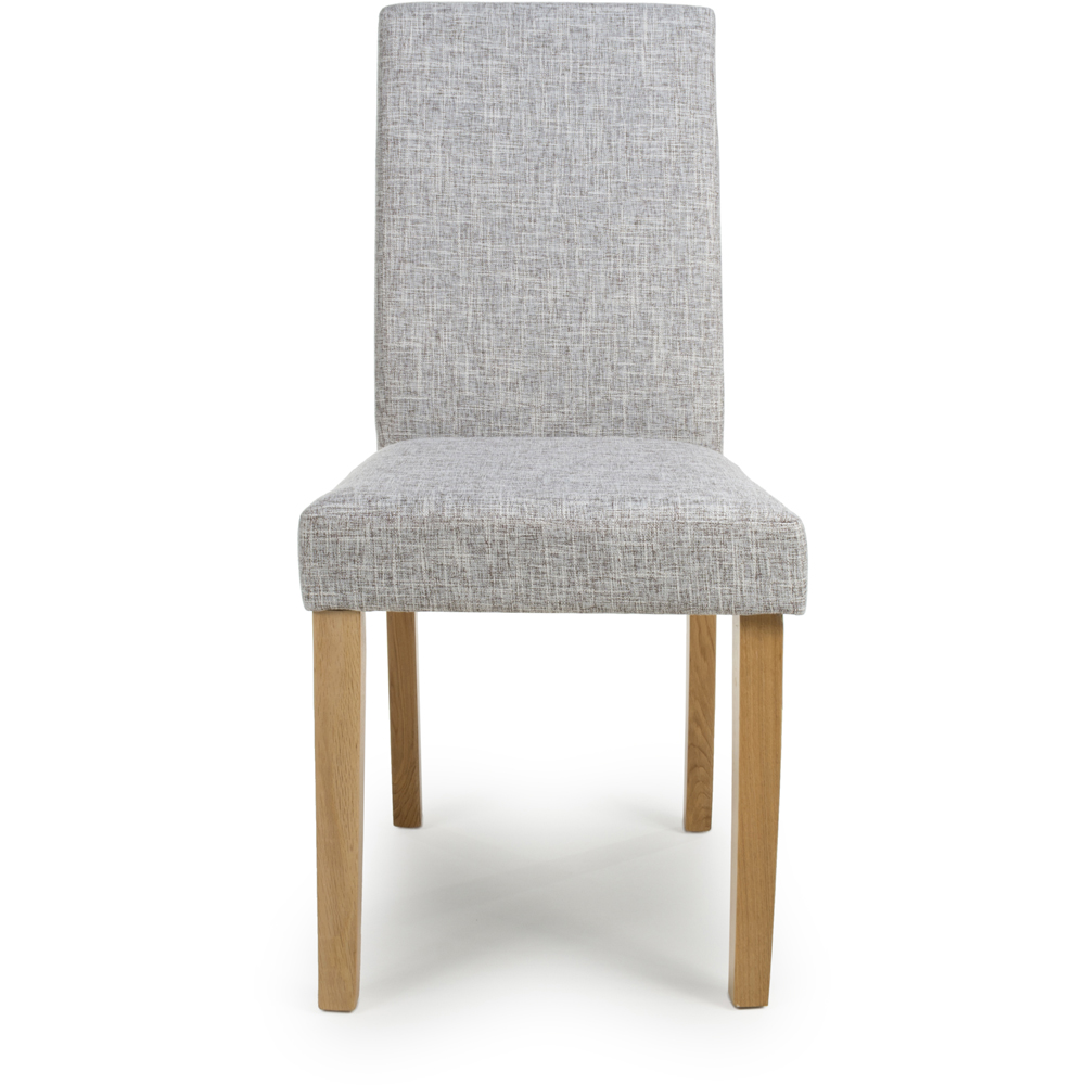 Finley Set of 2 Grey Linen Effect Dining Chair Image 6