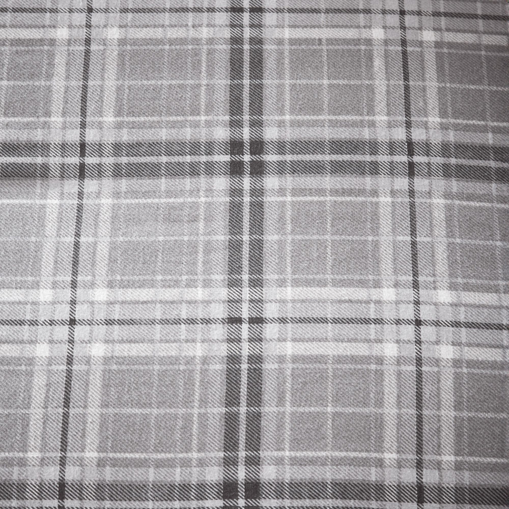 Hampshire Check Duvet Set Grey Single Image 3