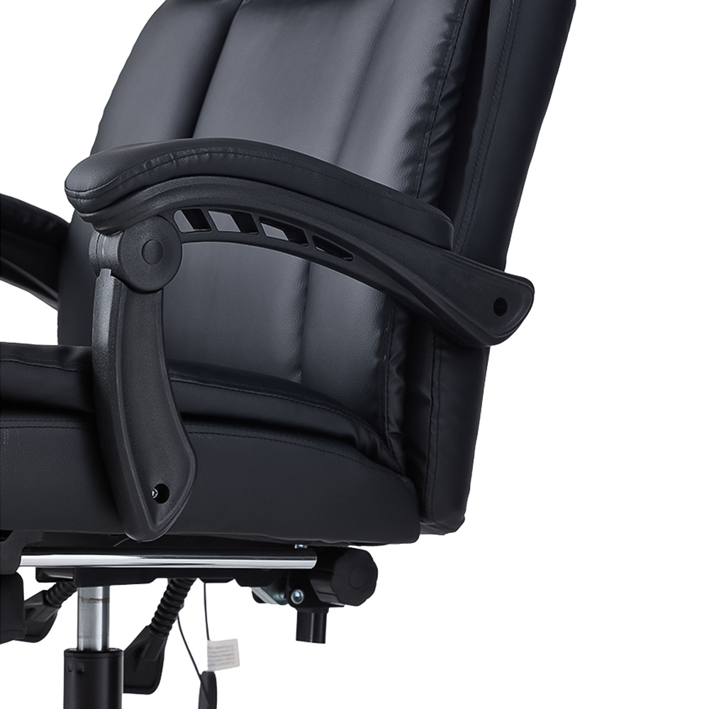 Living and Home Black PU Leather Massage and Heating Office Chair Image 3