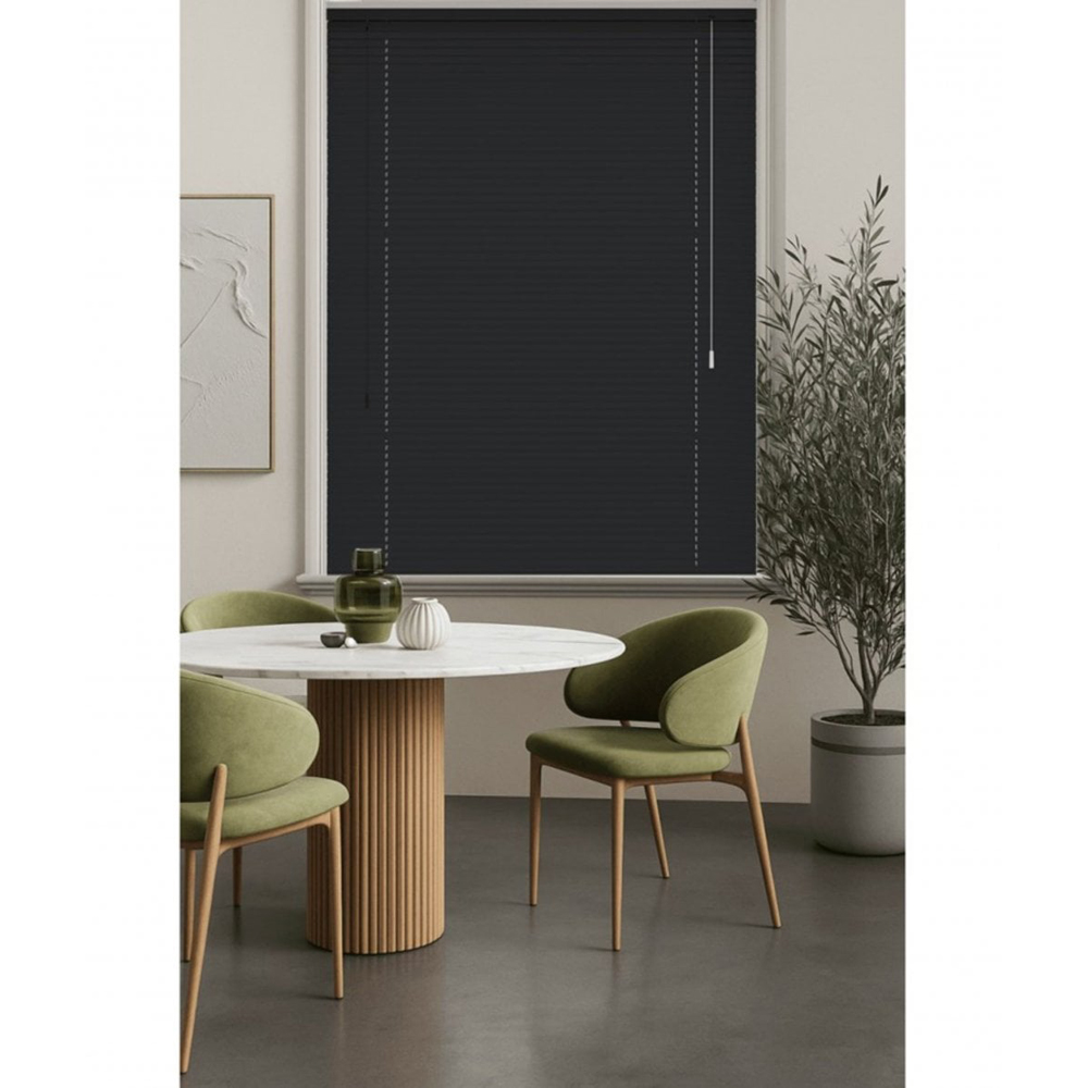 New Edge Blinds PVC Venetian Blind Black 75cm Image 6