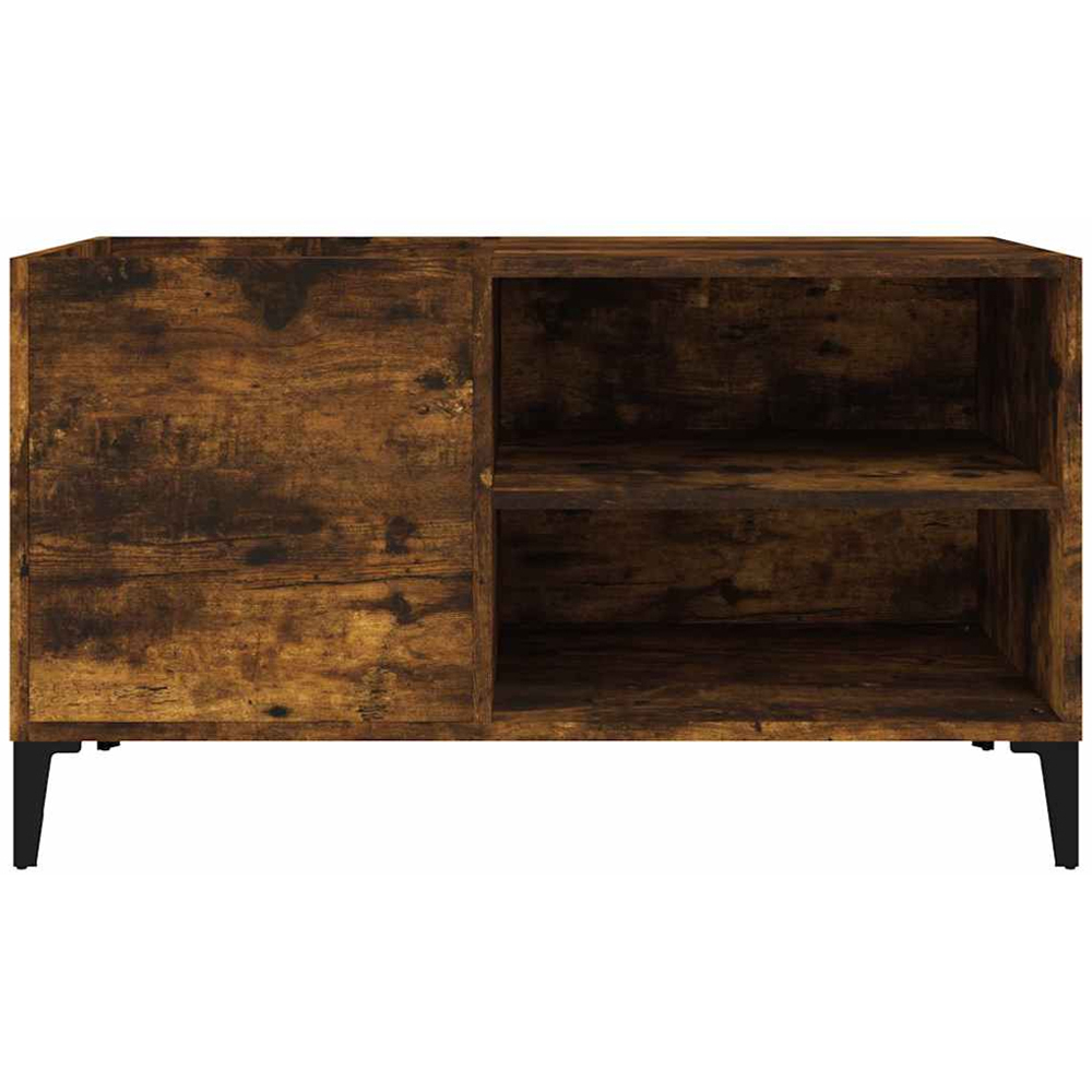 vidaXL 2 Shelf Smoked Oak Record Cabinet Image 5
