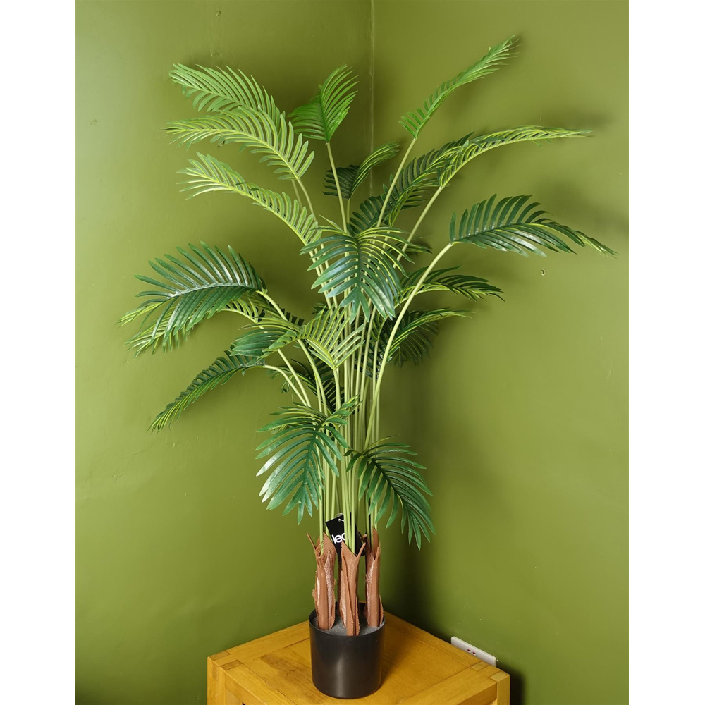 Leaf Large Areca Palm Artificial Tree in Black Pot 150cm Image 2