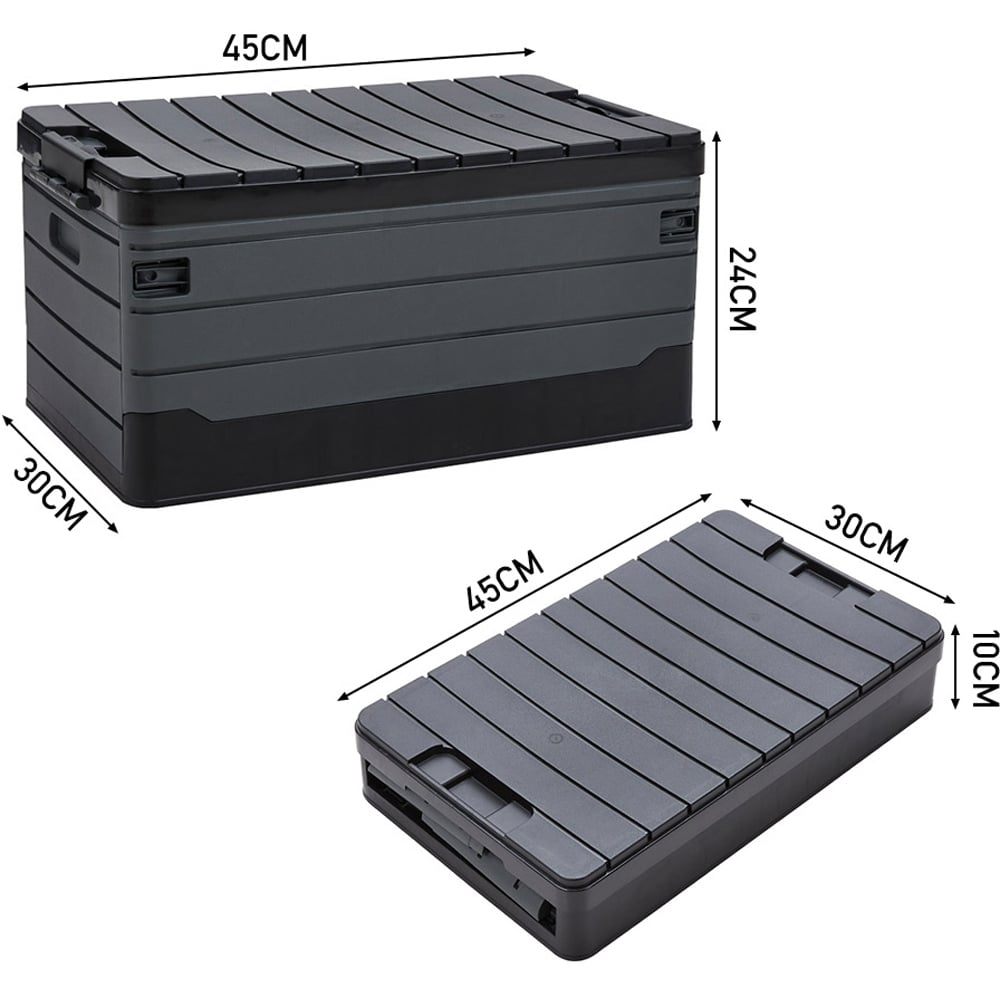 Living and Home Black Foldable Camping Storage Box 45 x 30cm Image 8