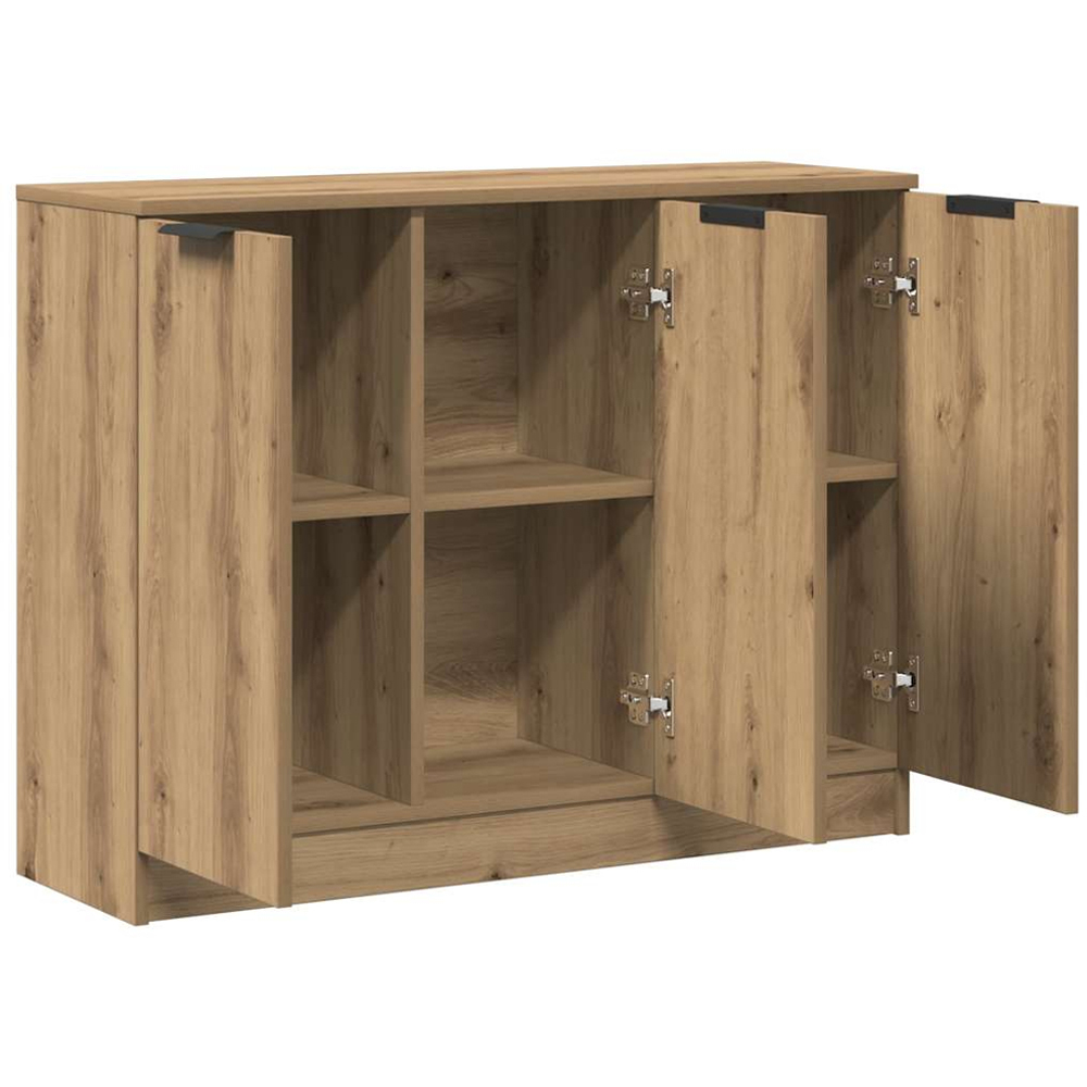 vidaXL 3 Door Artisan Oak Sideboard Image 4