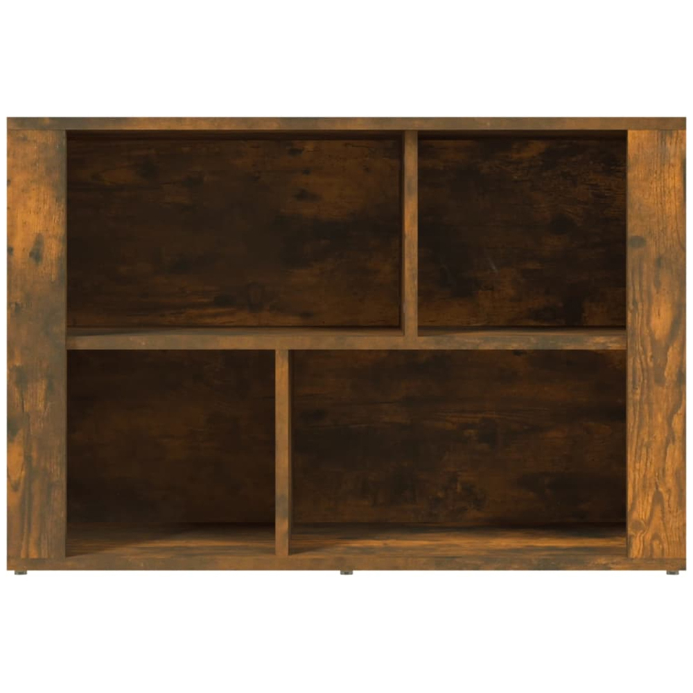 vidaXL 4 Shelf Smoked Oak Wide Sideboard Image 5
