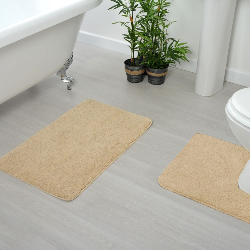 Allure Bath Fashions Stone Microfibre Luxury Non-Slip Pedestal Mat 50 x 50cm Image 2