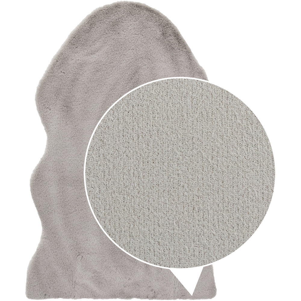 JVL Light Taupe Faux Fur Rug 60 x 90cm Image 6