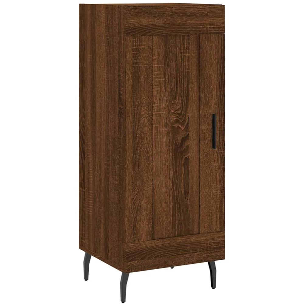 vidaXL Single Door Brown Oak Sideboard with Metal Legs Image 2