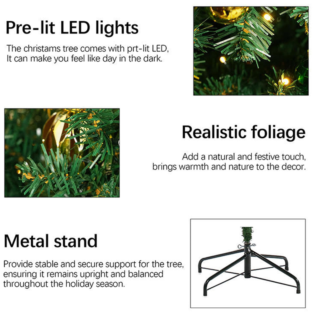 Alivio LED Pre-Lit Artificial Christmas Tree 6ft Image 4