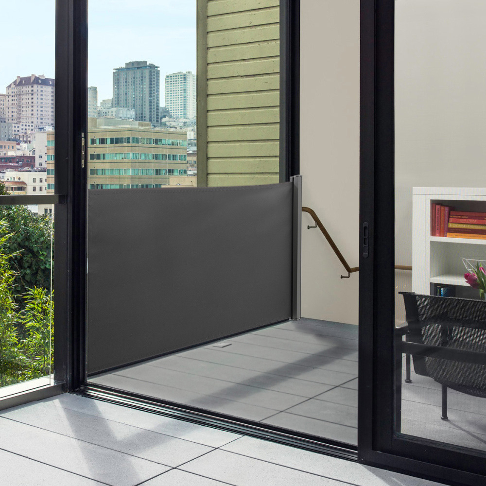 Living and Home Dark Grey Retractable Side Awning 3 x 1.4m Image 6