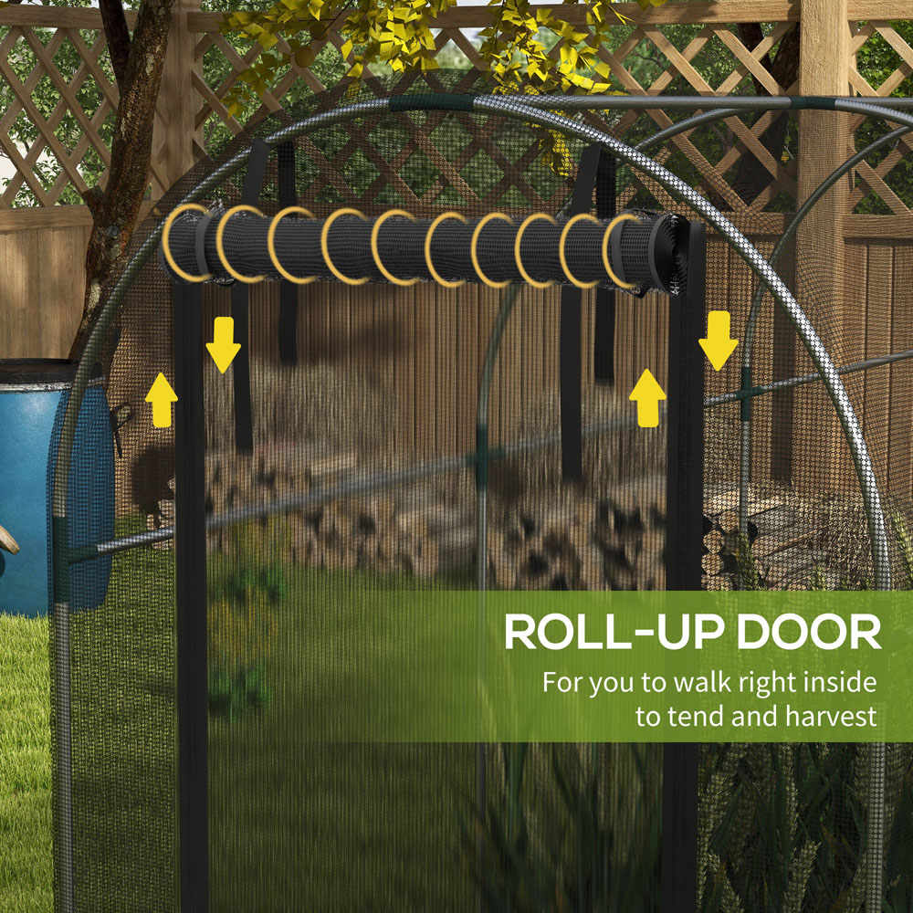 Outsunny Black Plant Protection Tent 6.1 x 3.9 x 11.8ft Image 6