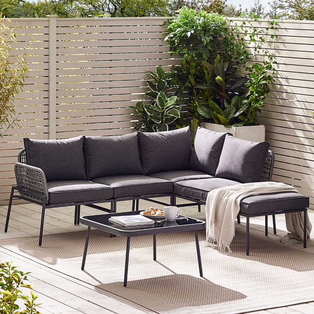 Furniturebox Asia 5 Seater Grey Outdoor Sofa Set Image 1