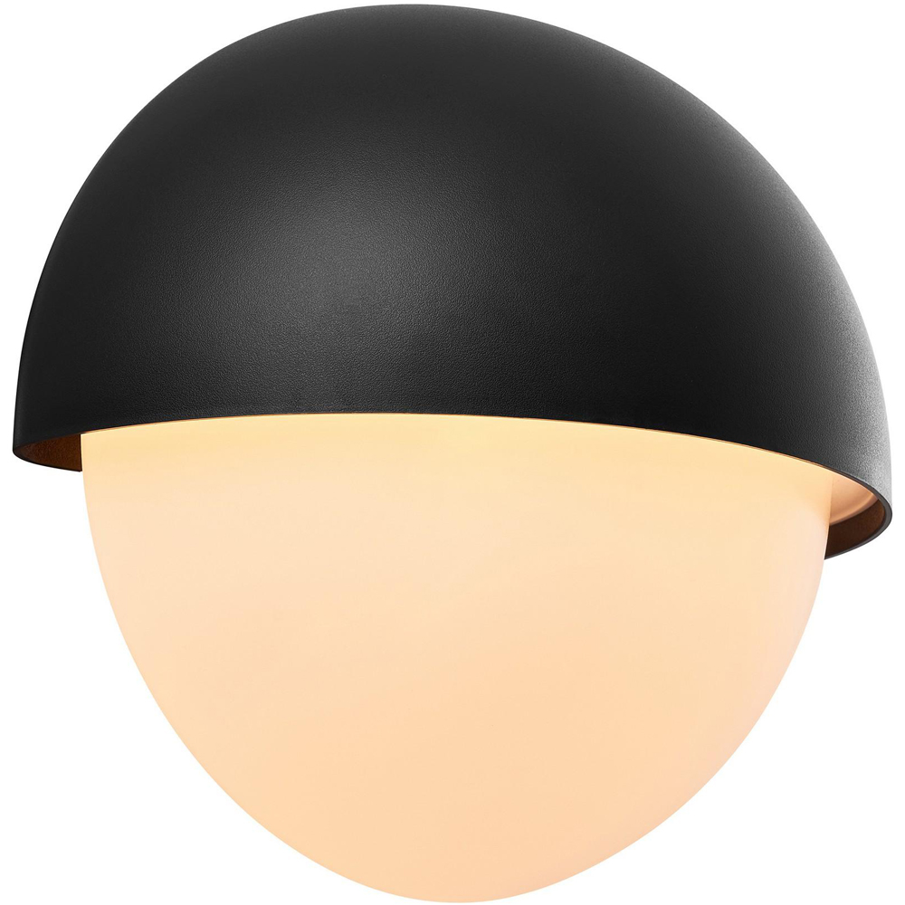 Nordlux Scorpius Black Round Outdoor Wall Light Image 4