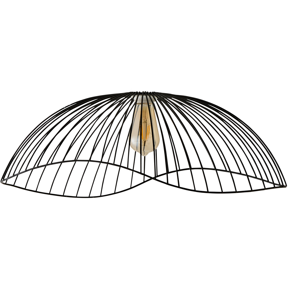 ValueLights Covelas Black Wavy Wire Pendant Shade Image 1