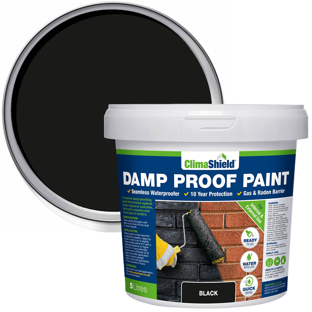 Smartseal Black Damp Proof Paint 5L Image 1