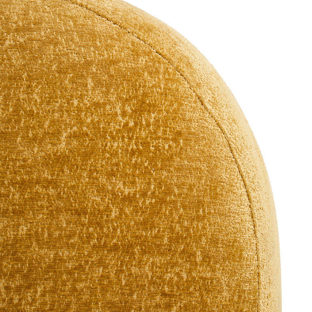 Living and Home Modern Yellow Chenille Upholstered Lounge Chair Image 4