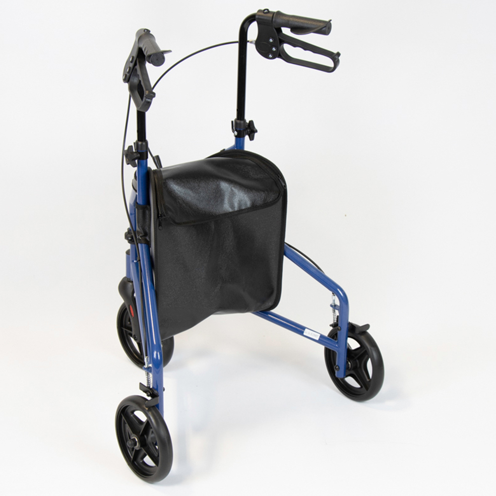 NRS Healthcare Blue 3 Wheel Steel Rollator Image 3