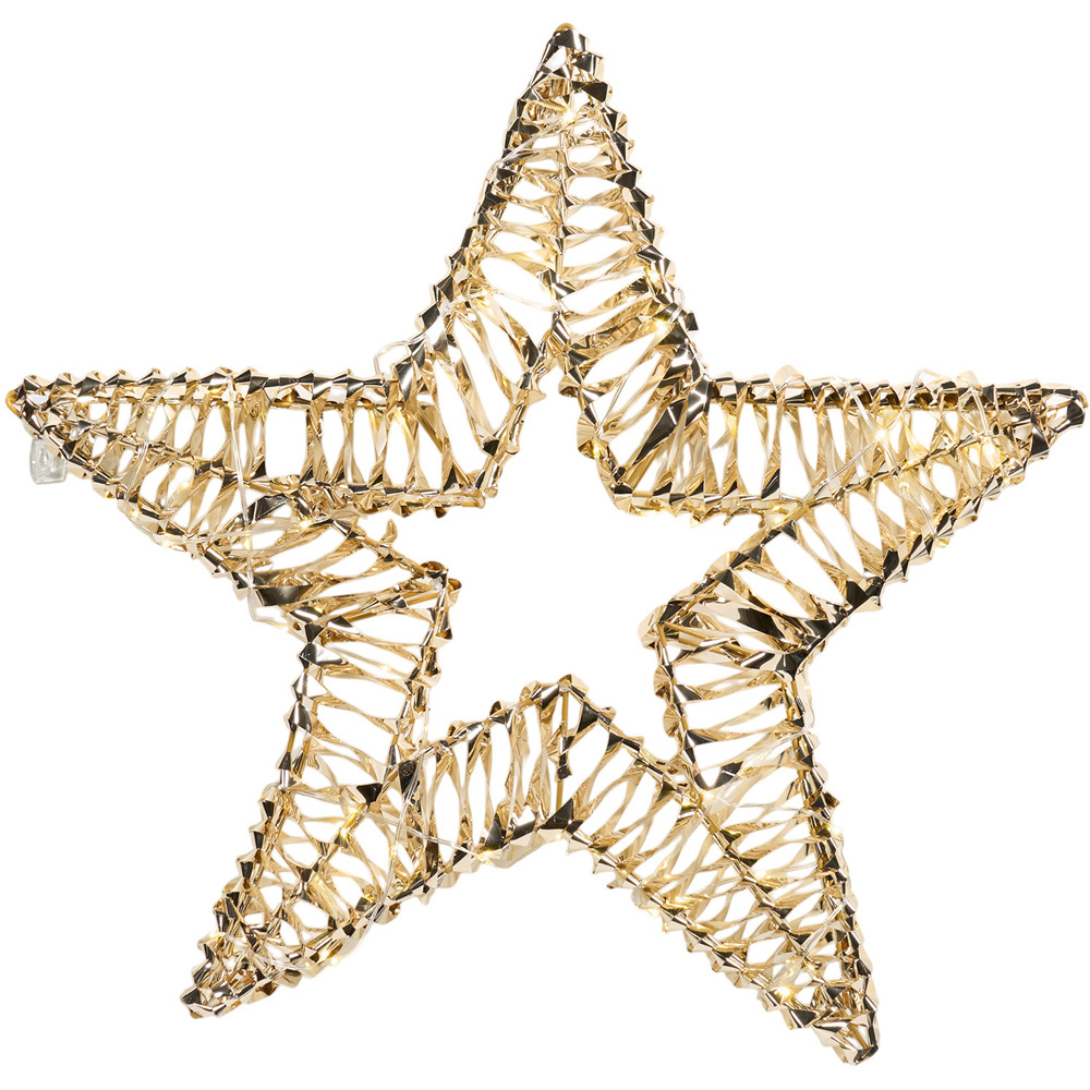 LED Gold Foil Hanging Star Image 1