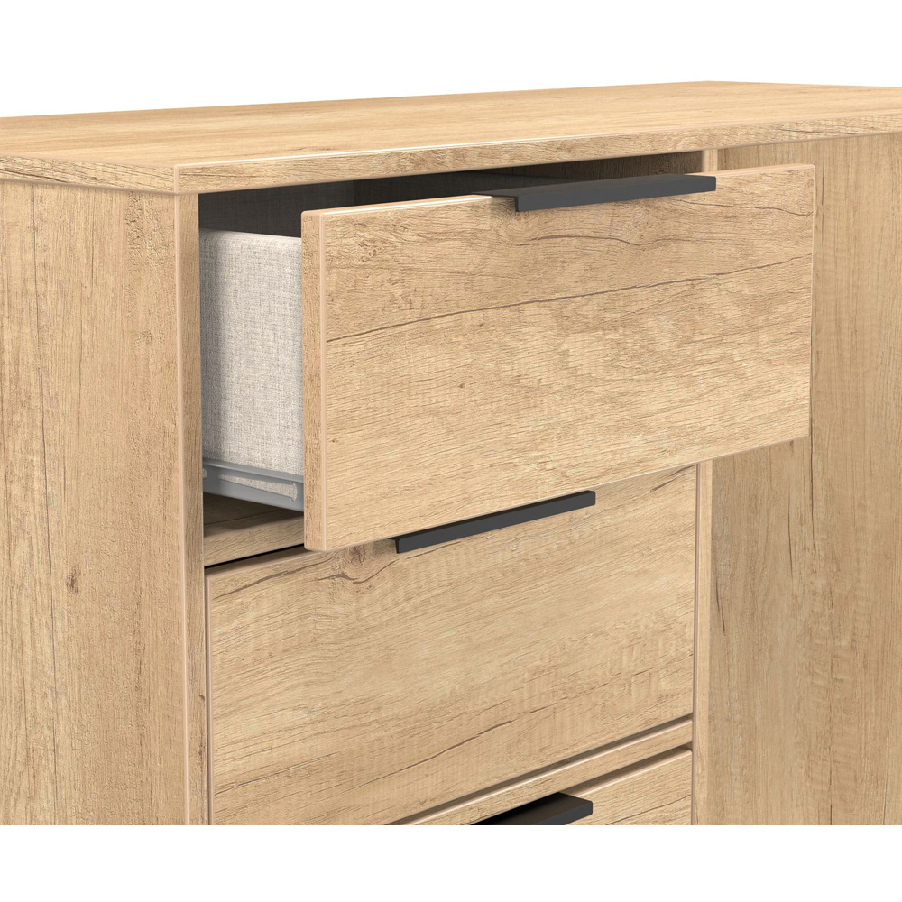 Crowndale Hong Kong 4 Drawer Nebraska Oak Vanity Dressing Table Ready Assembled Image 5