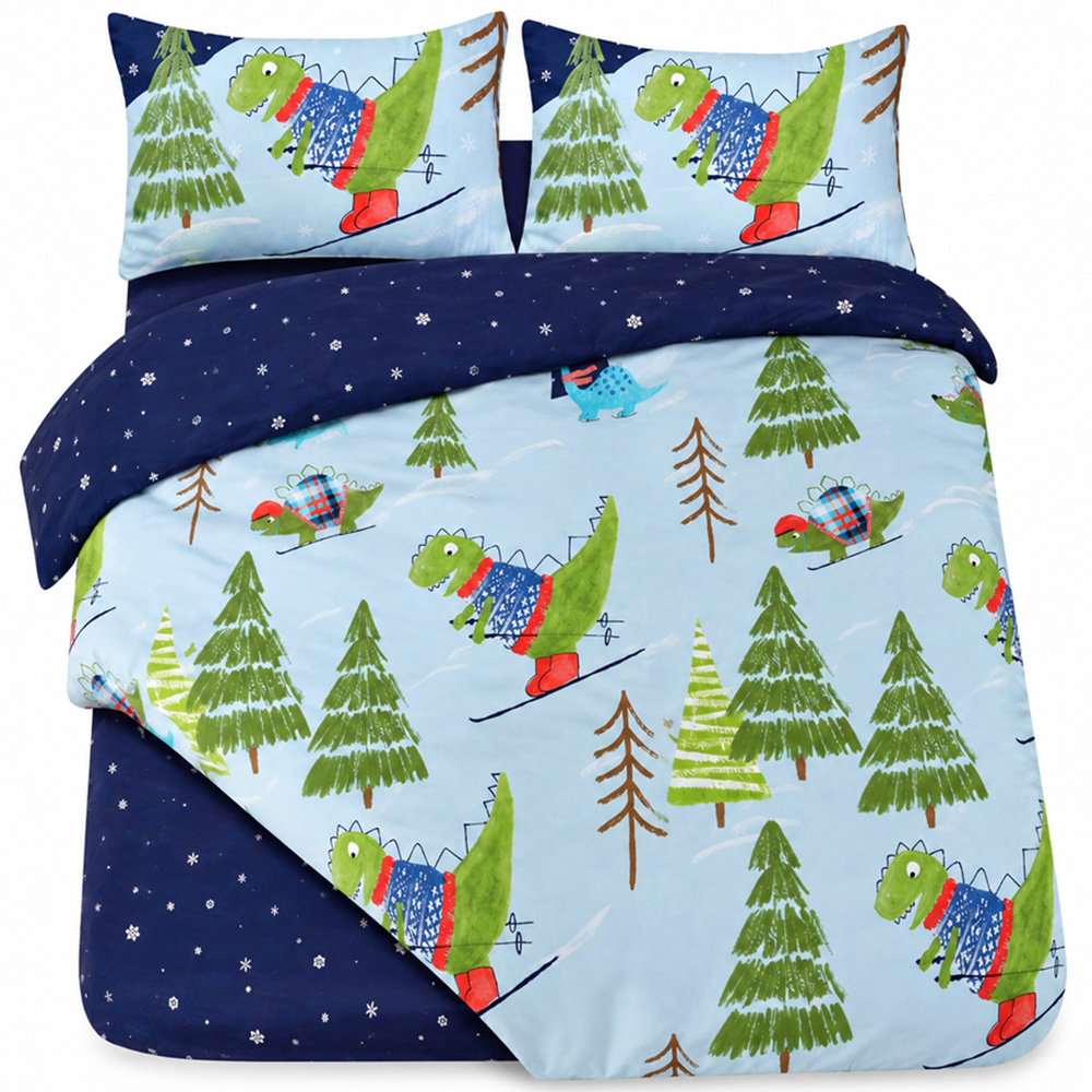 Smart Living Single Blue Dino Skiing Complete Set Image 2