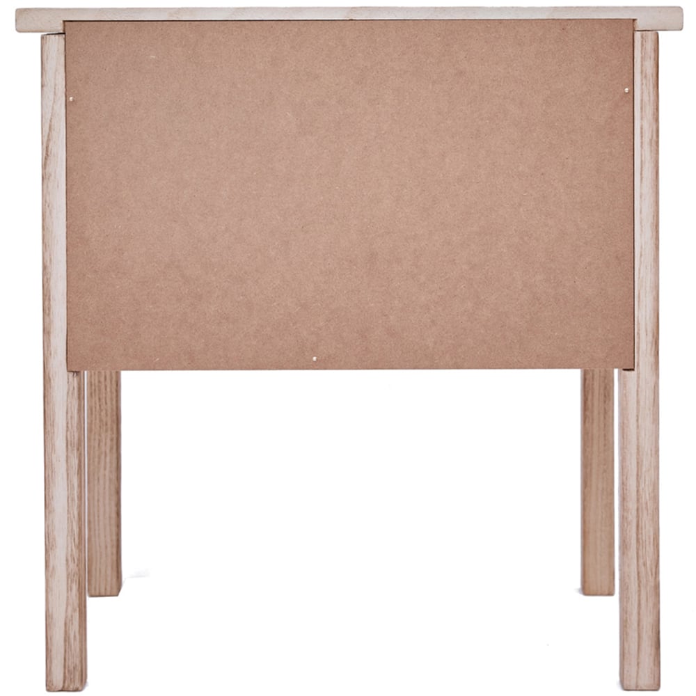 Portofino 2 Drawer Light Wood Bedside Table with Drop Handle Image 6