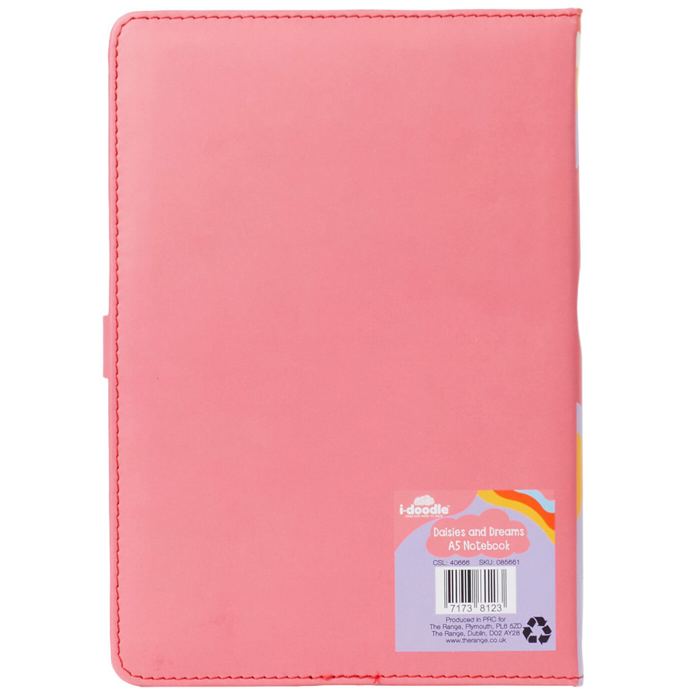 Daisies and Dreams A5 PU Notebook - Pink Image 4