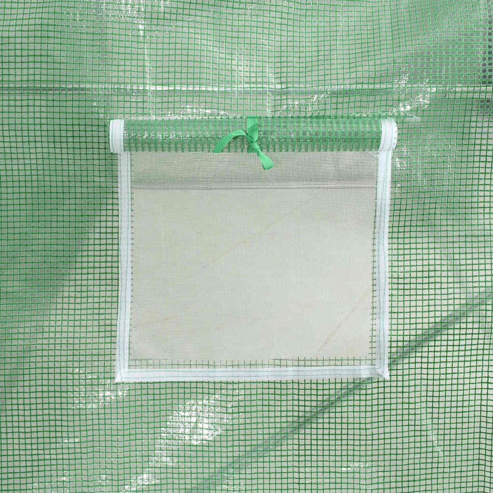 vidaXL Green Polyethylene Galvanised Steel Frame 72.1 x 13.1ft Greenhouse Image 6