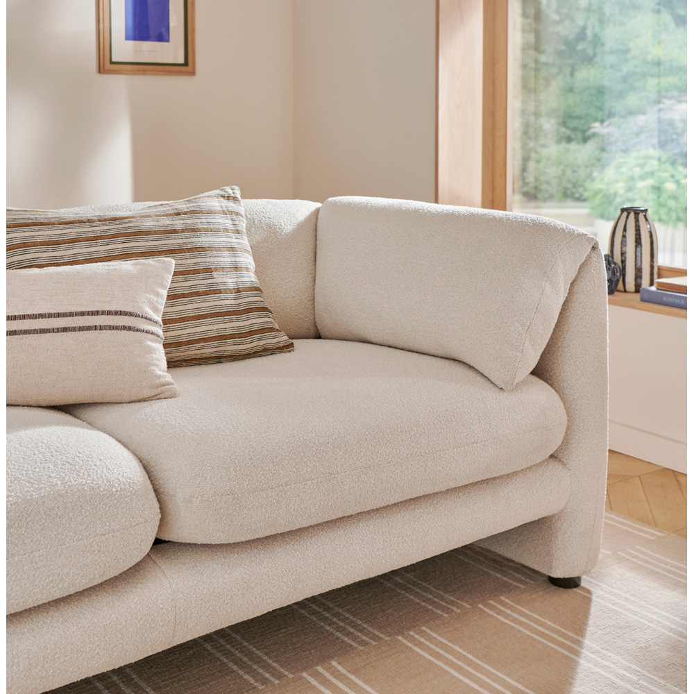 Harlow 2 Seater Cream Boucle Fabric Sofa Image 2