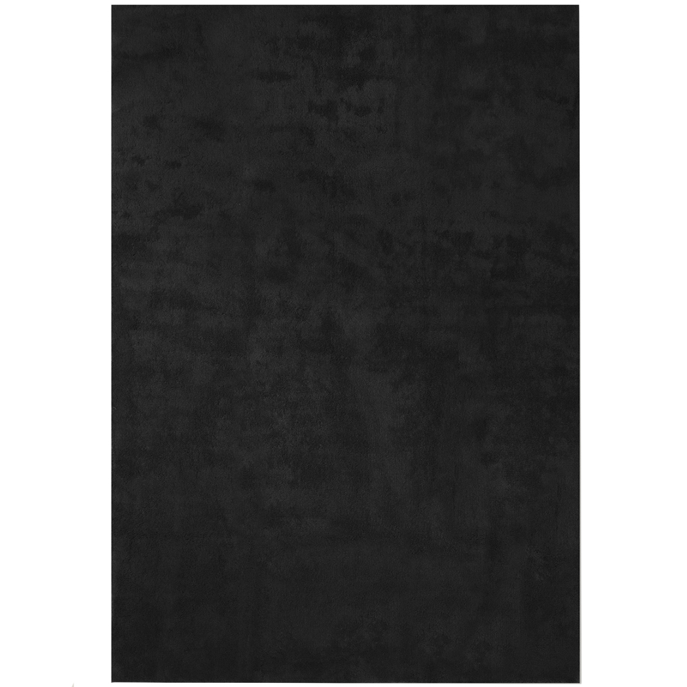 tectake Zonelle Black Short Pile Ultra Soft Rug 230 x 160cm Image 1