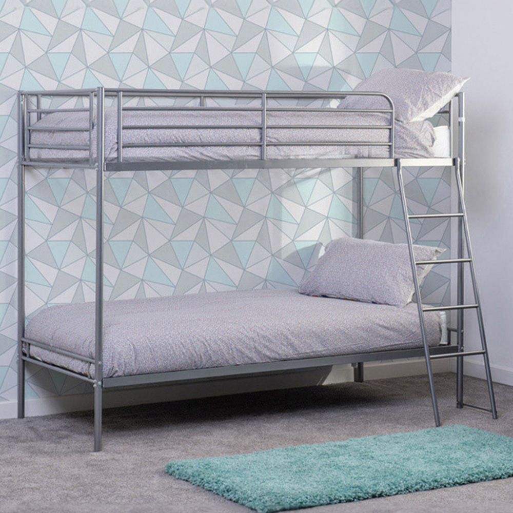 Seconique Brandon Single Silver Bunk Bed Image 1