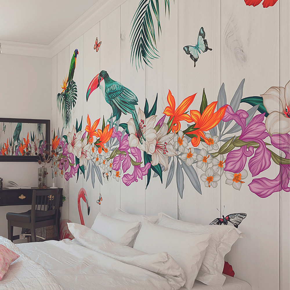 Origin Murals Birds Of Paradise Multicolour Wall Mural Image 1
