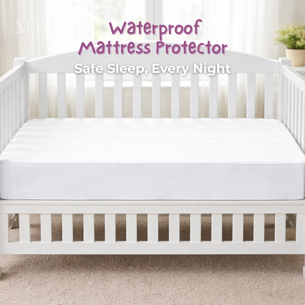 MHG Living Soft Cotton Waterproof Cot Bed Mattress Protector 140 x 70cm Image 9