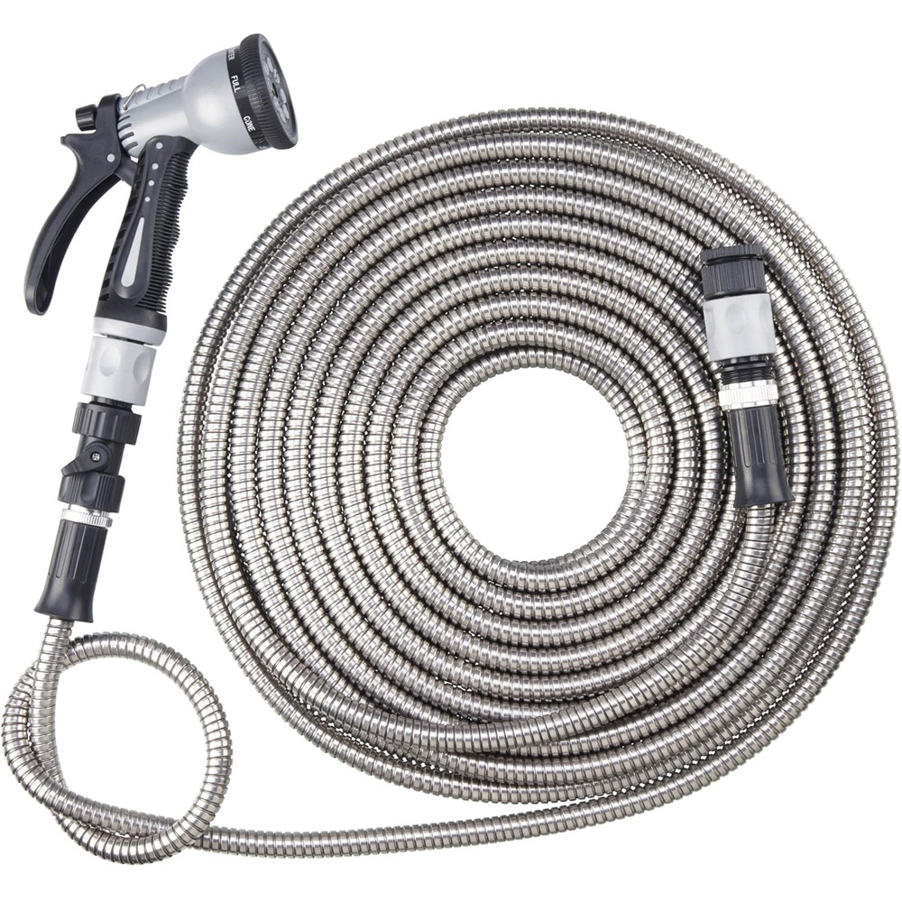 Garden Gear 25ft Stainless Steel Easy Hose Image 1