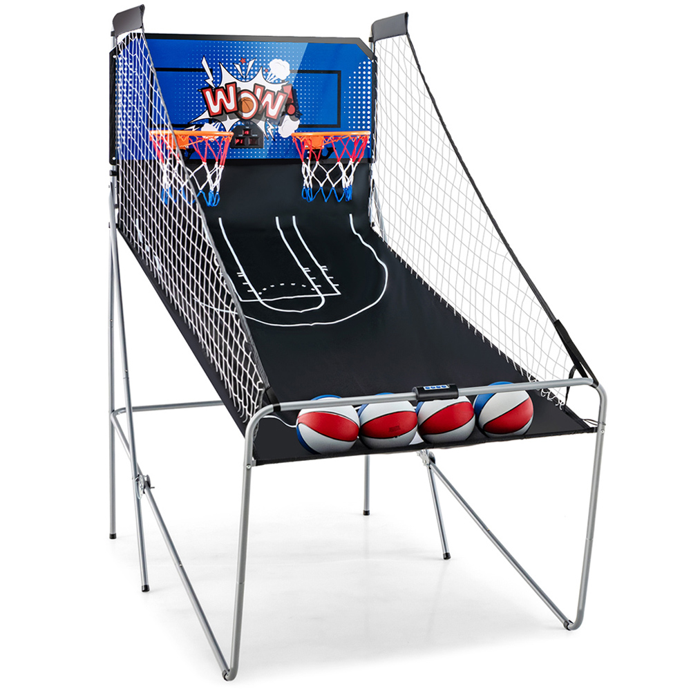 Costway 2 Player Blue Indoor Basketball Arcade Game Image 1