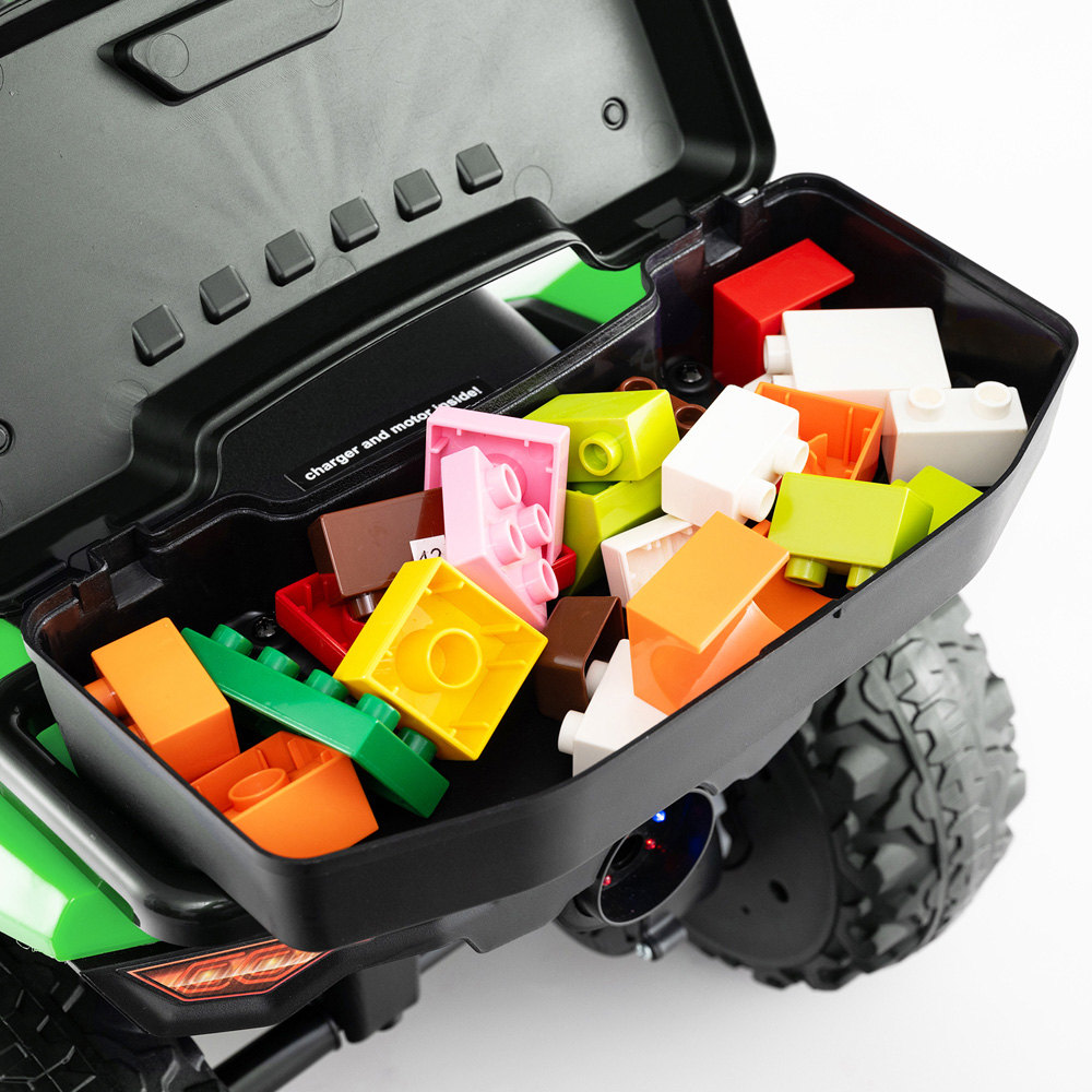 Costway Kids Green Electric Quad Bike with Spray Function and Storage Box 6V Image 5